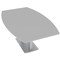 Skutchi Designs Boat Shaped 6 Person Conference Room Table, 46" W, 6 ft. L, 29" H, Light Gray HAR-BOT-46X72-DOU-XD01 - alternate 1